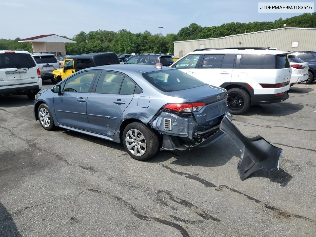 2021 Toyota Corolla Le VIN: JTDEPMAE9MJ183546 Lot: 59934495