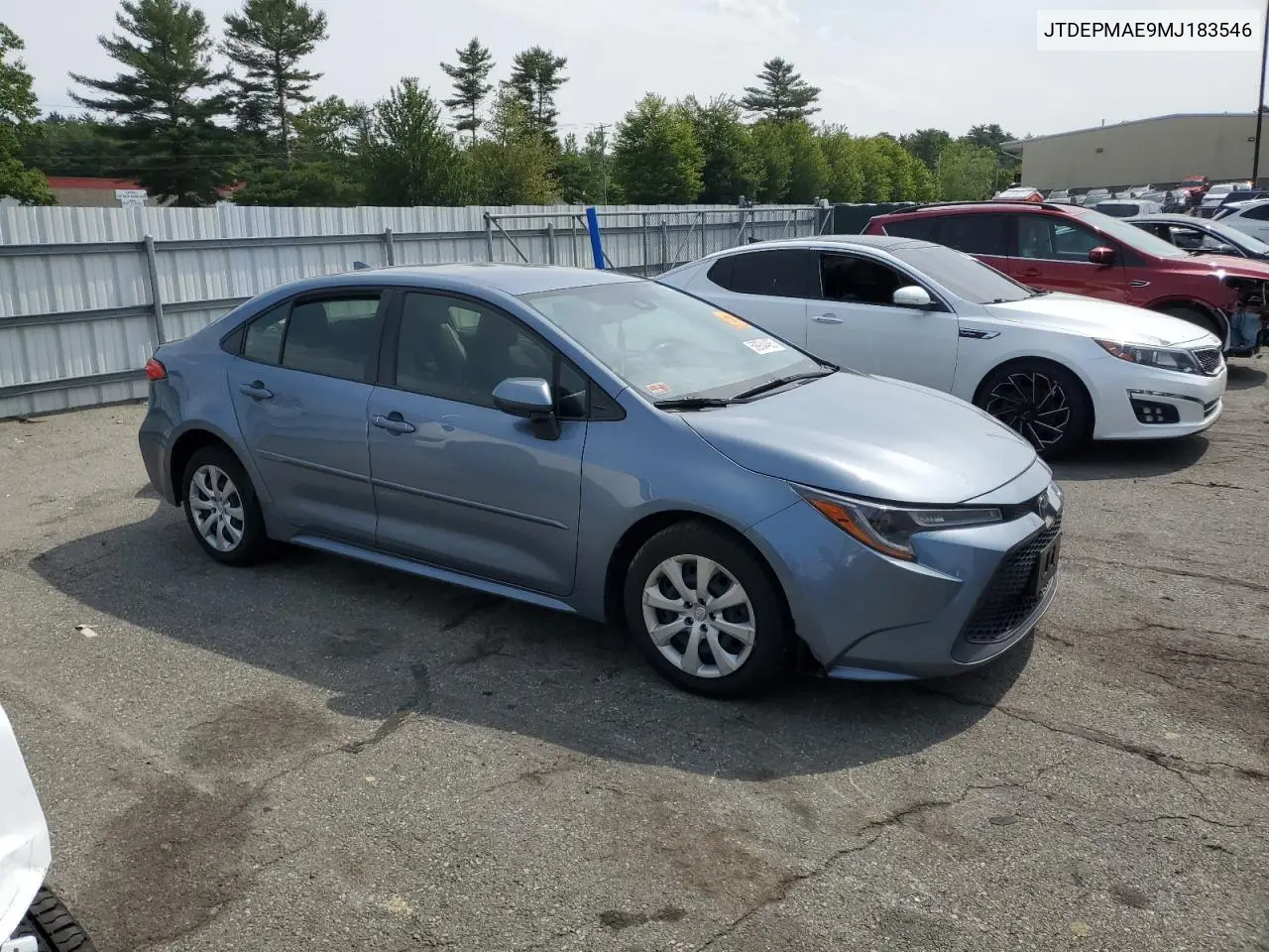 2021 Toyota Corolla Le VIN: JTDEPMAE9MJ183546 Lot: 59934495
