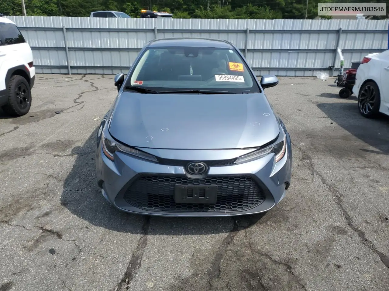 2021 Toyota Corolla Le VIN: JTDEPMAE9MJ183546 Lot: 59934495