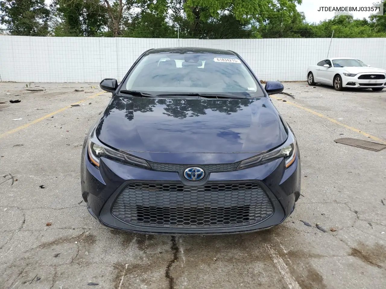 2021 Toyota Corolla Le VIN: JTDEAMDE8MJ033571 Lot: 61834215