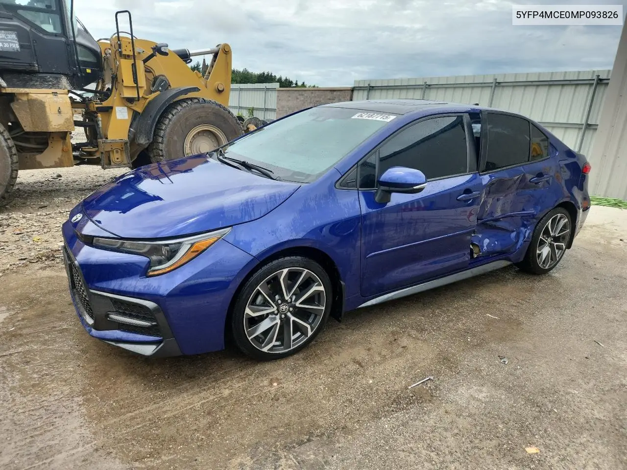 2021 Toyota Corolla Se VIN: 5YFP4MCE0MP093826 Lot: 62187715