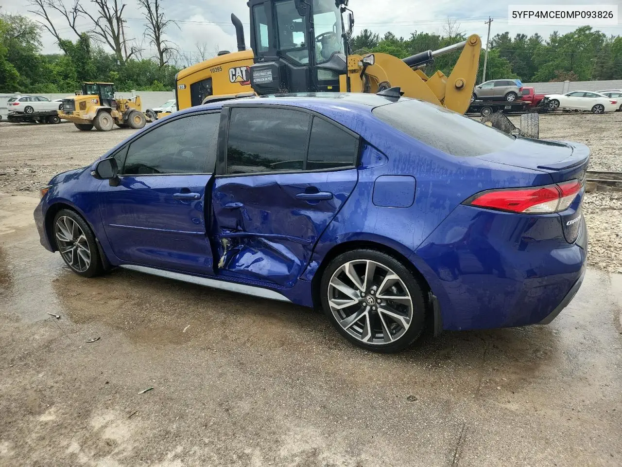 2021 Toyota Corolla Se VIN: 5YFP4MCE0MP093826 Lot: 62187715
