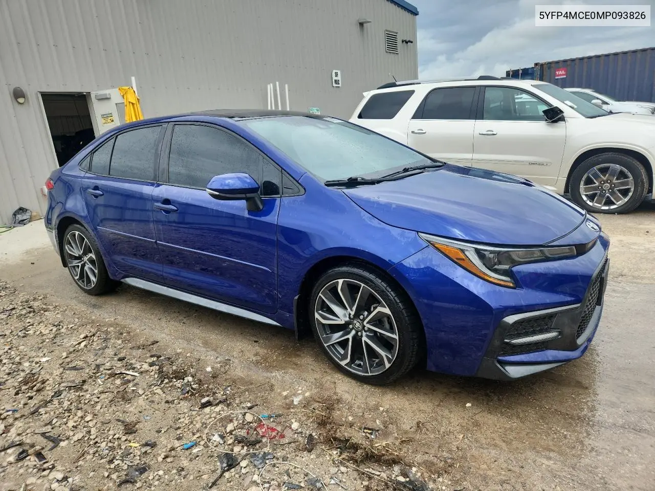 2021 Toyota Corolla Se VIN: 5YFP4MCE0MP093826 Lot: 62187715