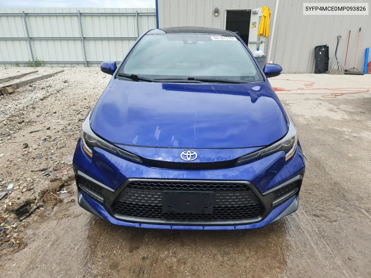 2021 Toyota Corolla Se VIN: 5YFP4MCE0MP093826 Lot: 62187715