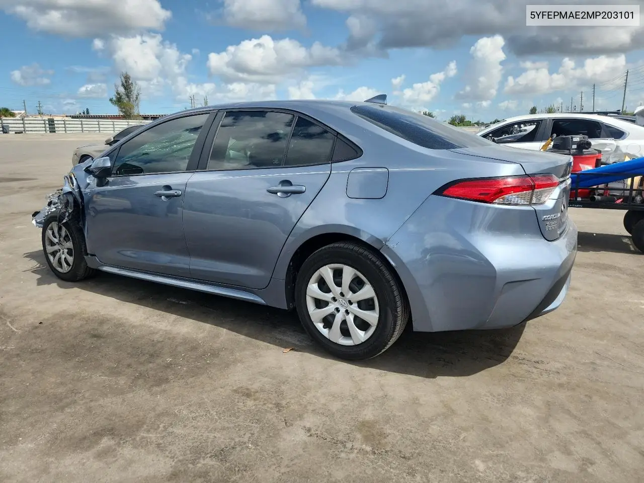 2021 Toyota Corolla Le VIN: 5YFEPMAE2MP203101 Lot: 62581795