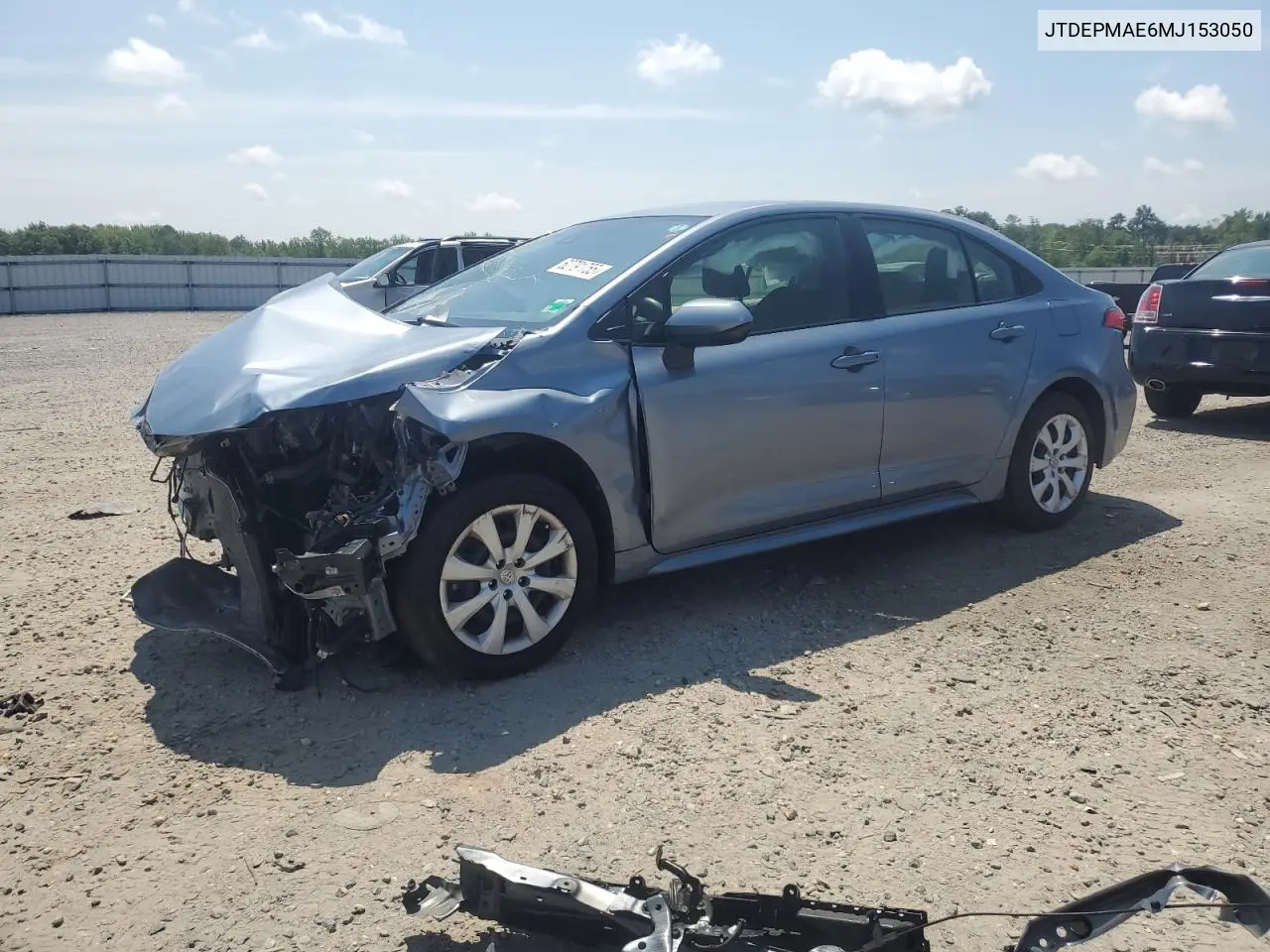 2021 Toyota Corolla Le VIN: JTDEPMAE6MJ153050 Lot: 62791755