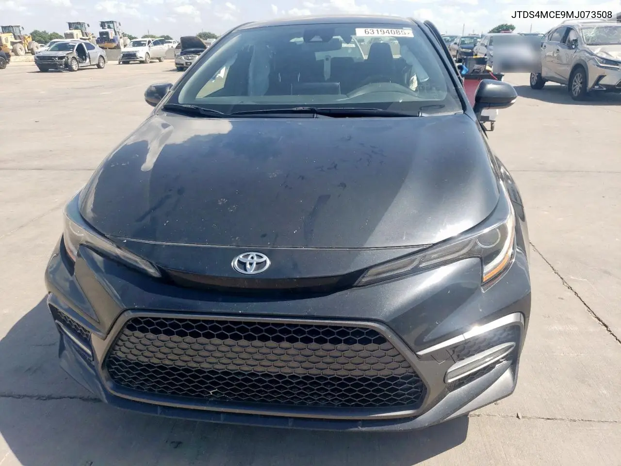 2021 Toyota Corolla Se VIN: JTDS4MCE9MJ073508 Lot: 63194085