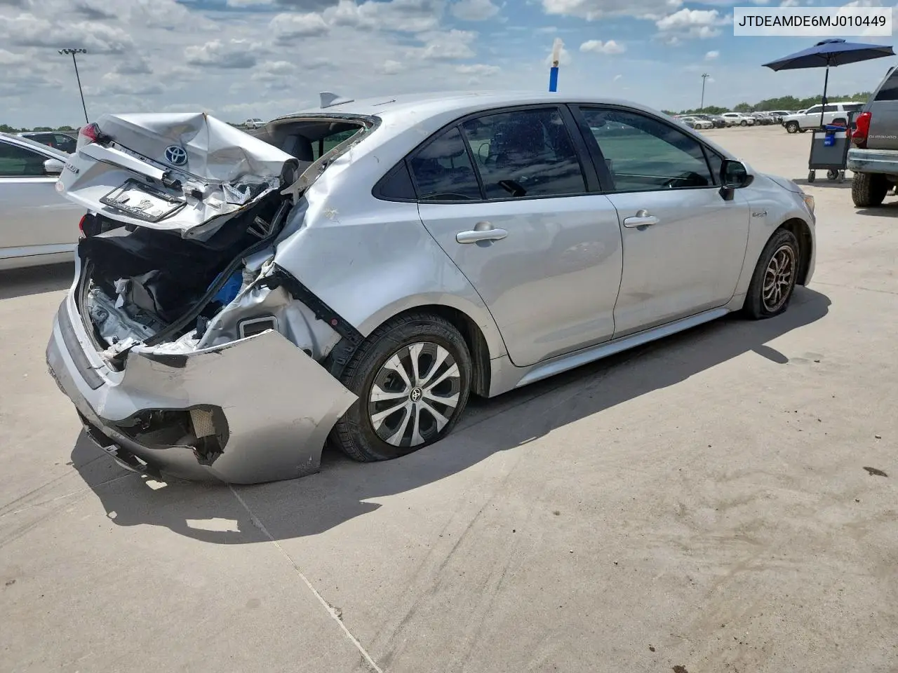 2021 Toyota Corolla Le VIN: JTDEAMDE6MJ010449 Lot: 63421375