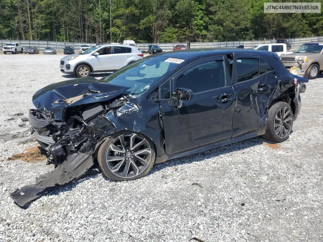 2022 Toyota Corolla Xse VIN: JTNC4MBE7N3155308 Lot: 55752825