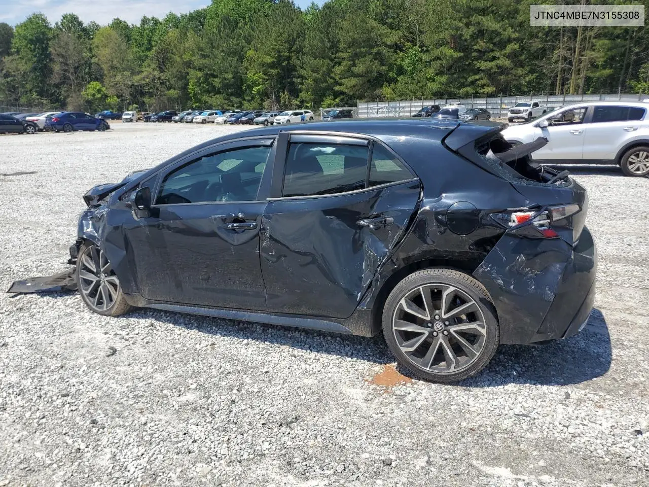 2022 Toyota Corolla Xse VIN: JTNC4MBE7N3155308 Lot: 55752825