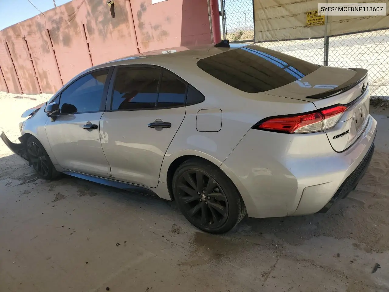 2022 Toyota Corolla Se VIN: 5YFS4MCE8NP113607 Lot: 57126435