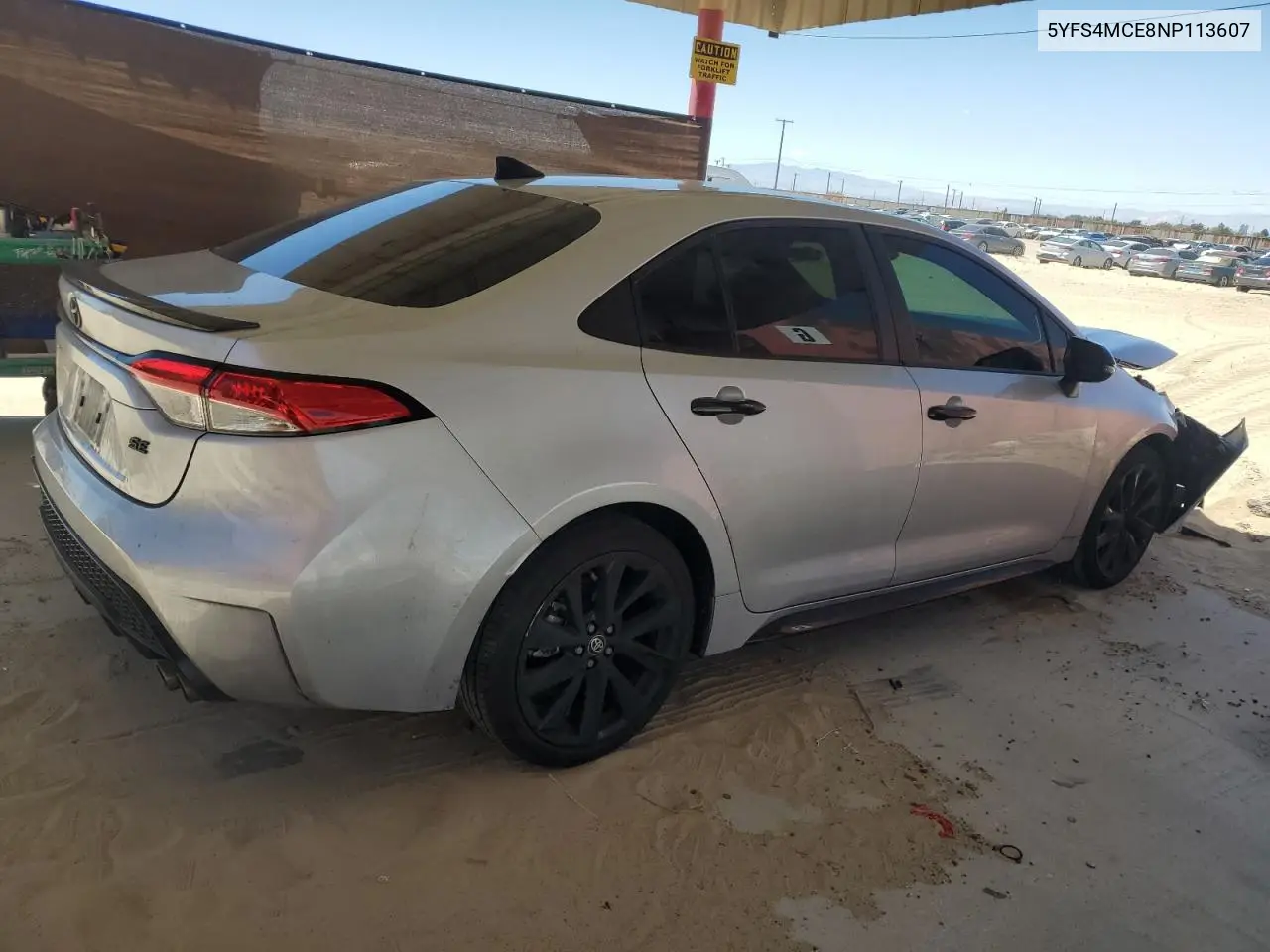 2022 Toyota Corolla Se VIN: 5YFS4MCE8NP113607 Lot: 57126435