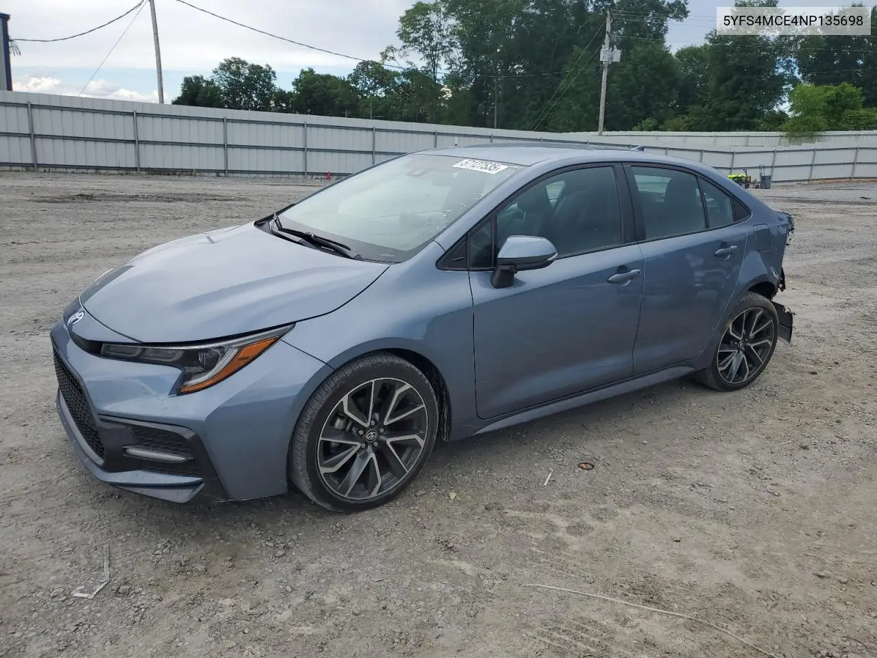 5yfs4mce4np135698 5YFS4MCE4NP135698 2022 Toyota Corolla Se