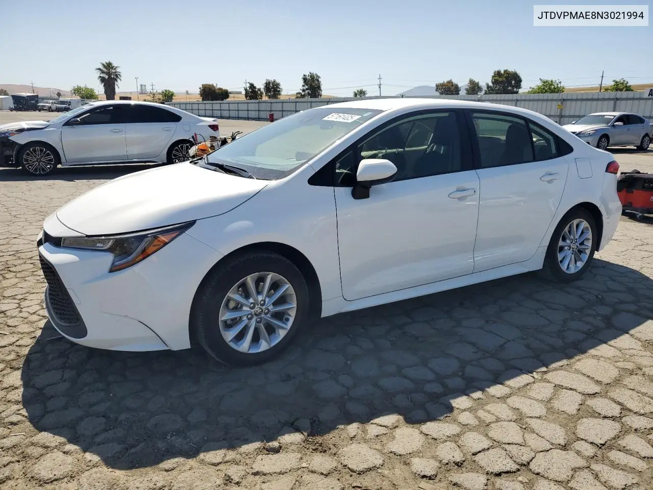 2022 Toyota Corolla Le VIN: JTDVPMAE8N3021994 Lot: 57161485