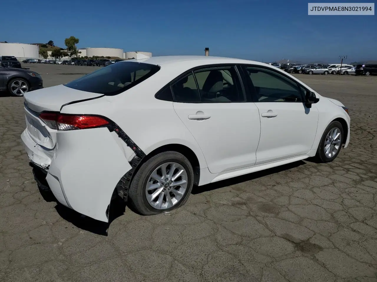 2022 Toyota Corolla Le VIN: JTDVPMAE8N3021994 Lot: 57161485