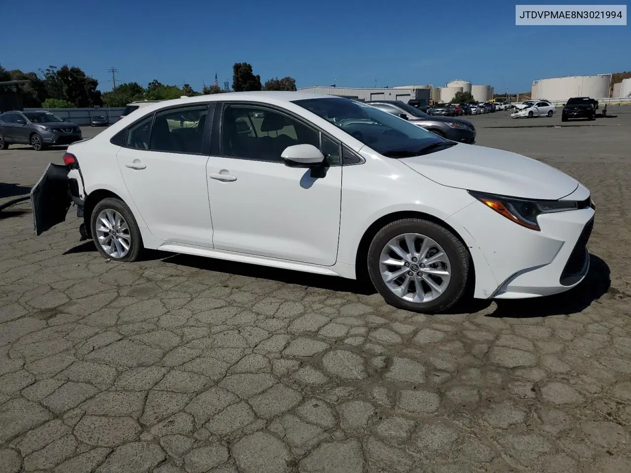 2022 Toyota Corolla Le VIN: JTDVPMAE8N3021994 Lot: 57161485