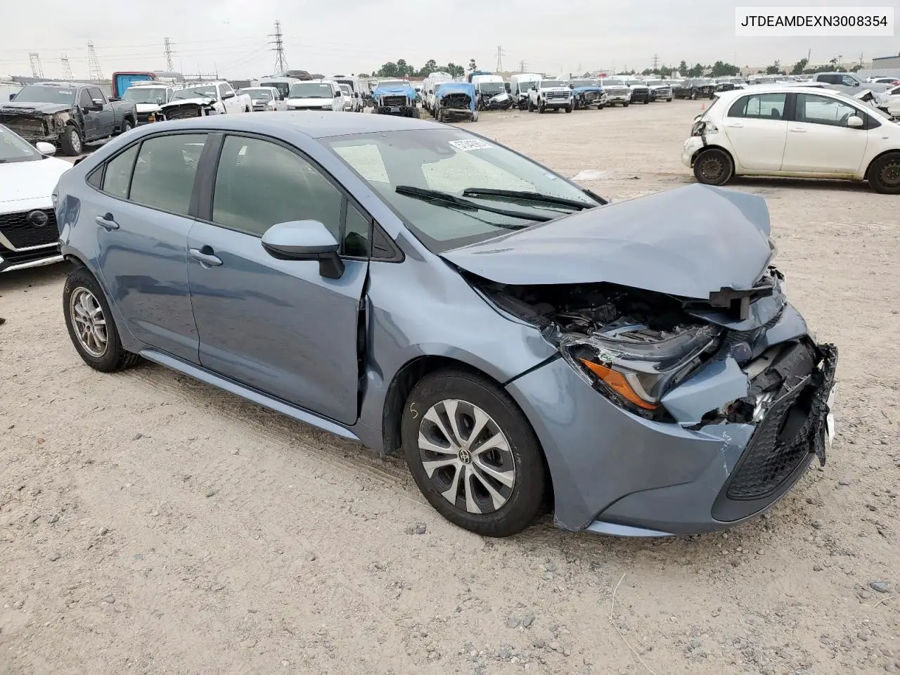2022 Toyota Corolla Le VIN: JTDEAMDEXN3008354 Lot: 57342985