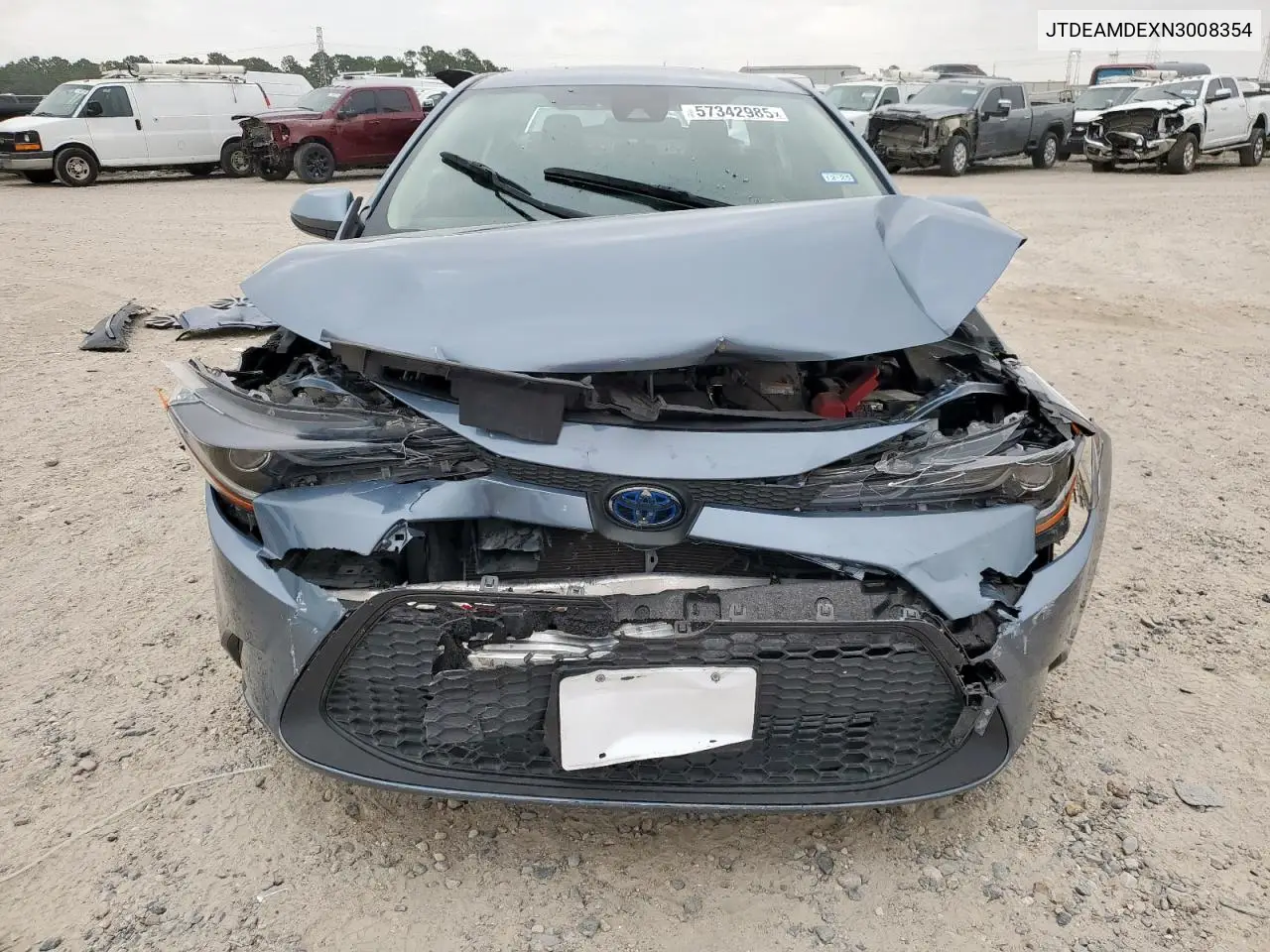 2022 Toyota Corolla Le VIN: JTDEAMDEXN3008354 Lot: 57342985