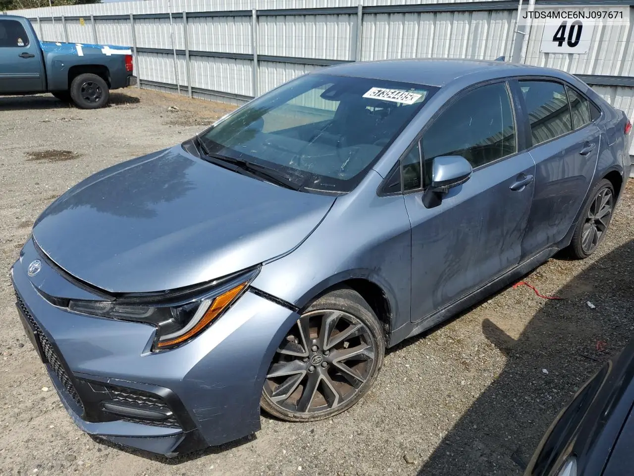 2022 Toyota Corolla Se VIN: JTDS4MCE6NJ097671 Lot: 57354485