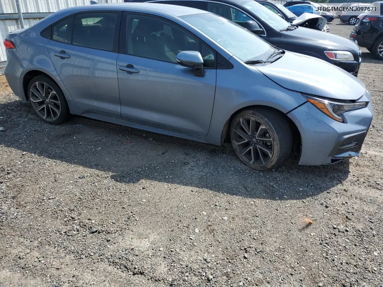 2022 Toyota Corolla Se VIN: JTDS4MCE6NJ097671 Lot: 57354485