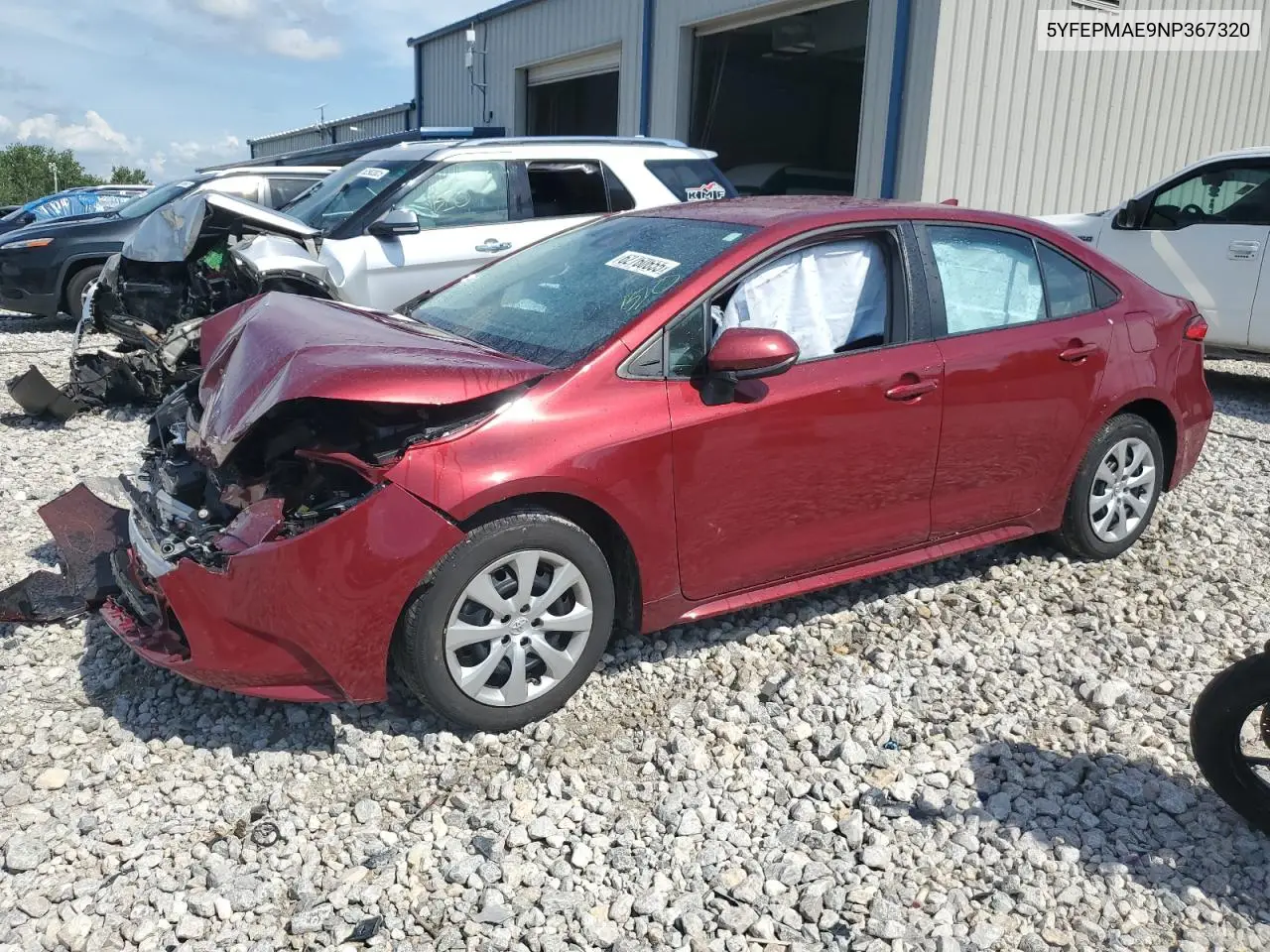 2022 Toyota Corolla Le VIN: 5YFEPMAE9NP367320 Lot: 62760655