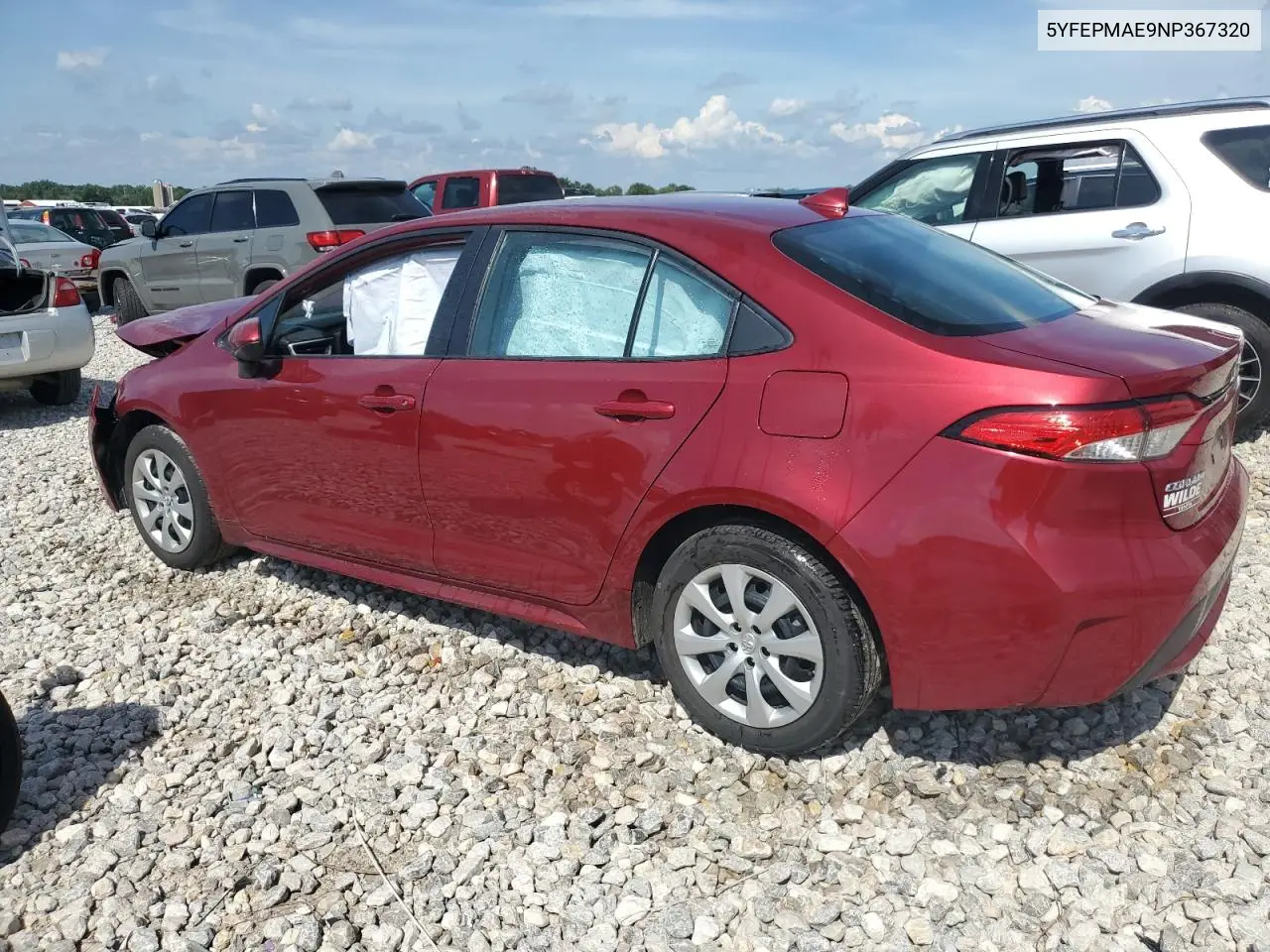 2022 Toyota Corolla Le VIN: 5YFEPMAE9NP367320 Lot: 62760655
