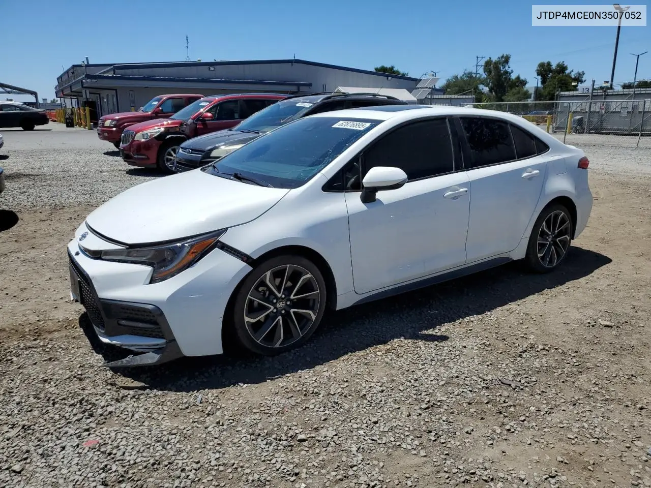 2022 Toyota Corolla Se VIN: JTDP4MCE0N3507052 Lot: 62876895