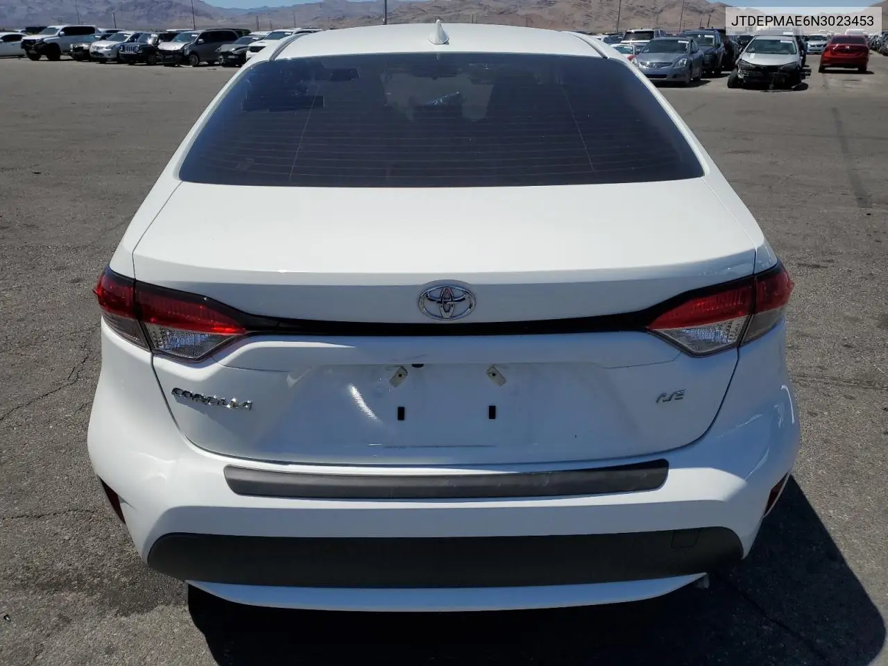 2022 Toyota Corolla Le VIN: JTDEPMAE6N3023453 Lot: 62895015
