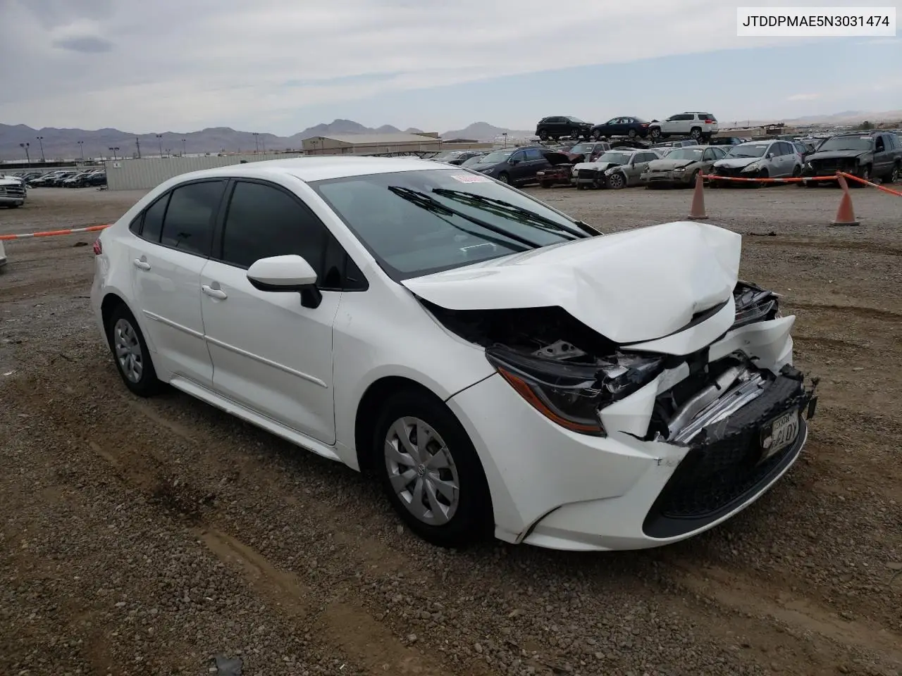 2022 Toyota Corolla L VIN: JTDDPMAE5N3031474 Lot: 63526915