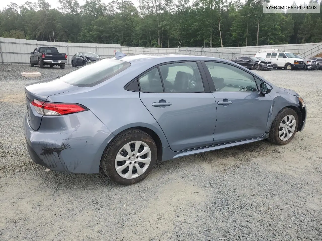 2023 Toyota Corolla Le VIN: 5YFB4MDE5PP079403 Lot: 58920235