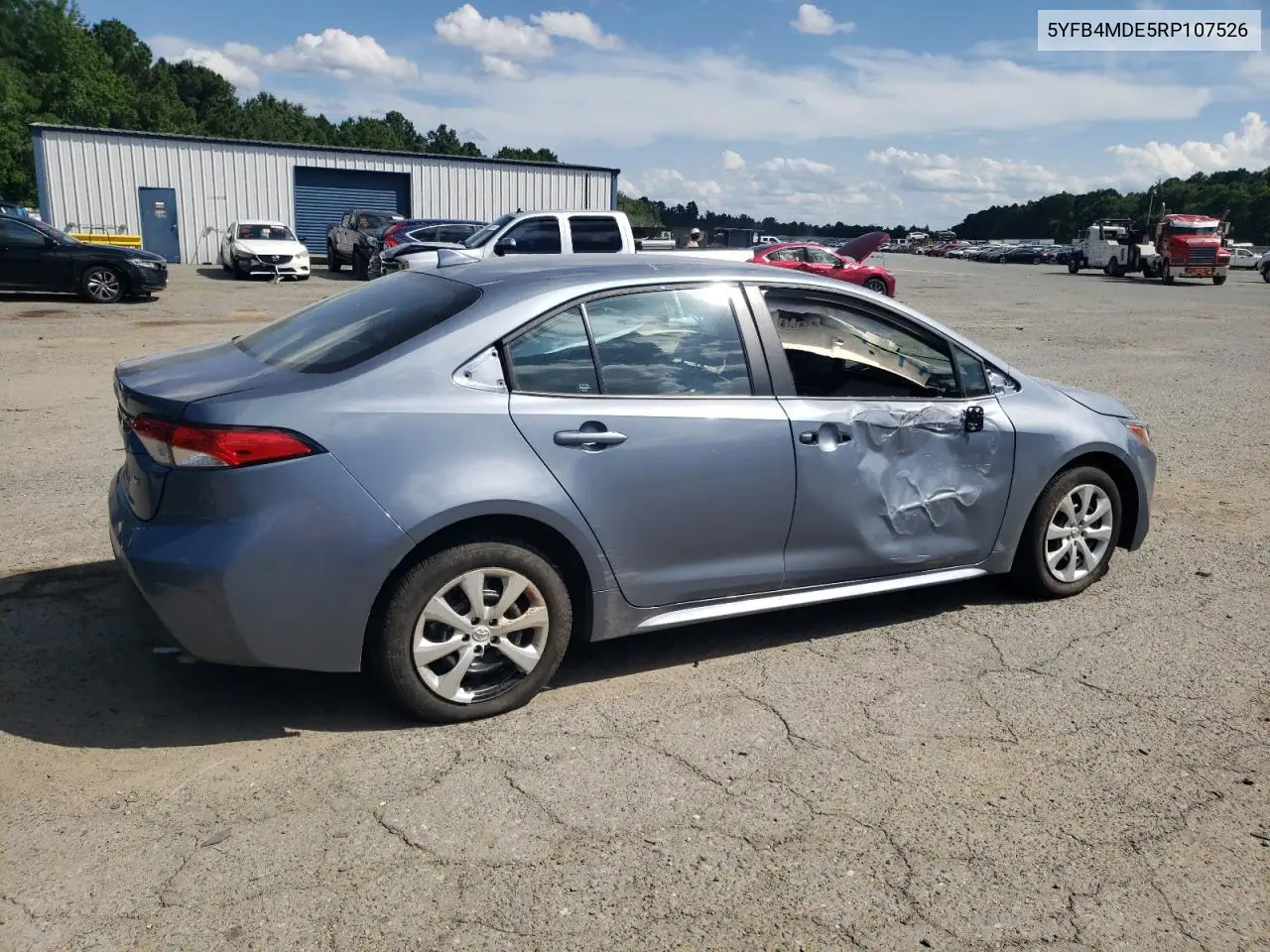 2024 Toyota Corolla Le VIN: 5YFB4MDE5RP107526 Lot: 62343165