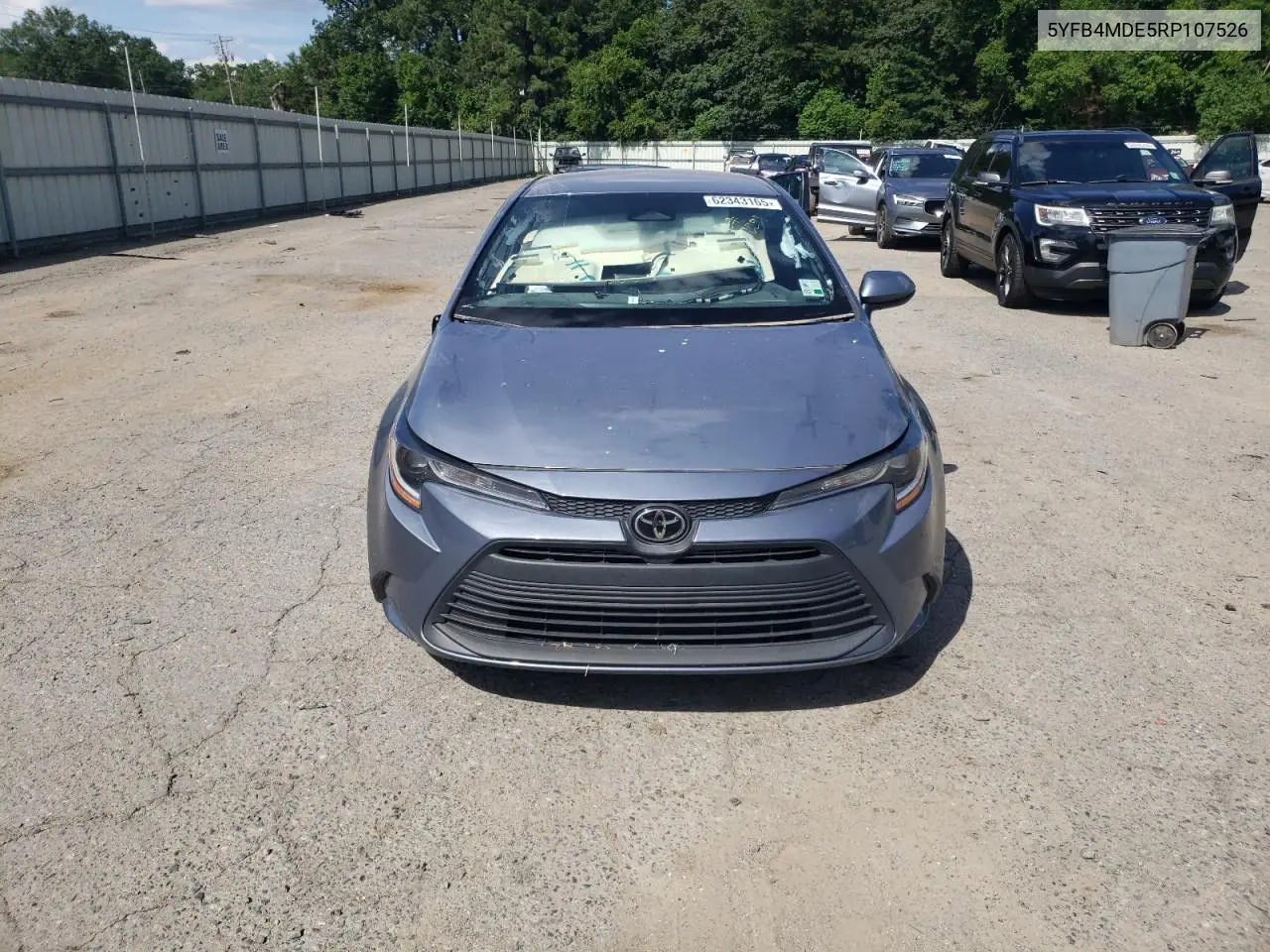 2024 Toyota Corolla Le VIN: 5YFB4MDE5RP107526 Lot: 62343165
