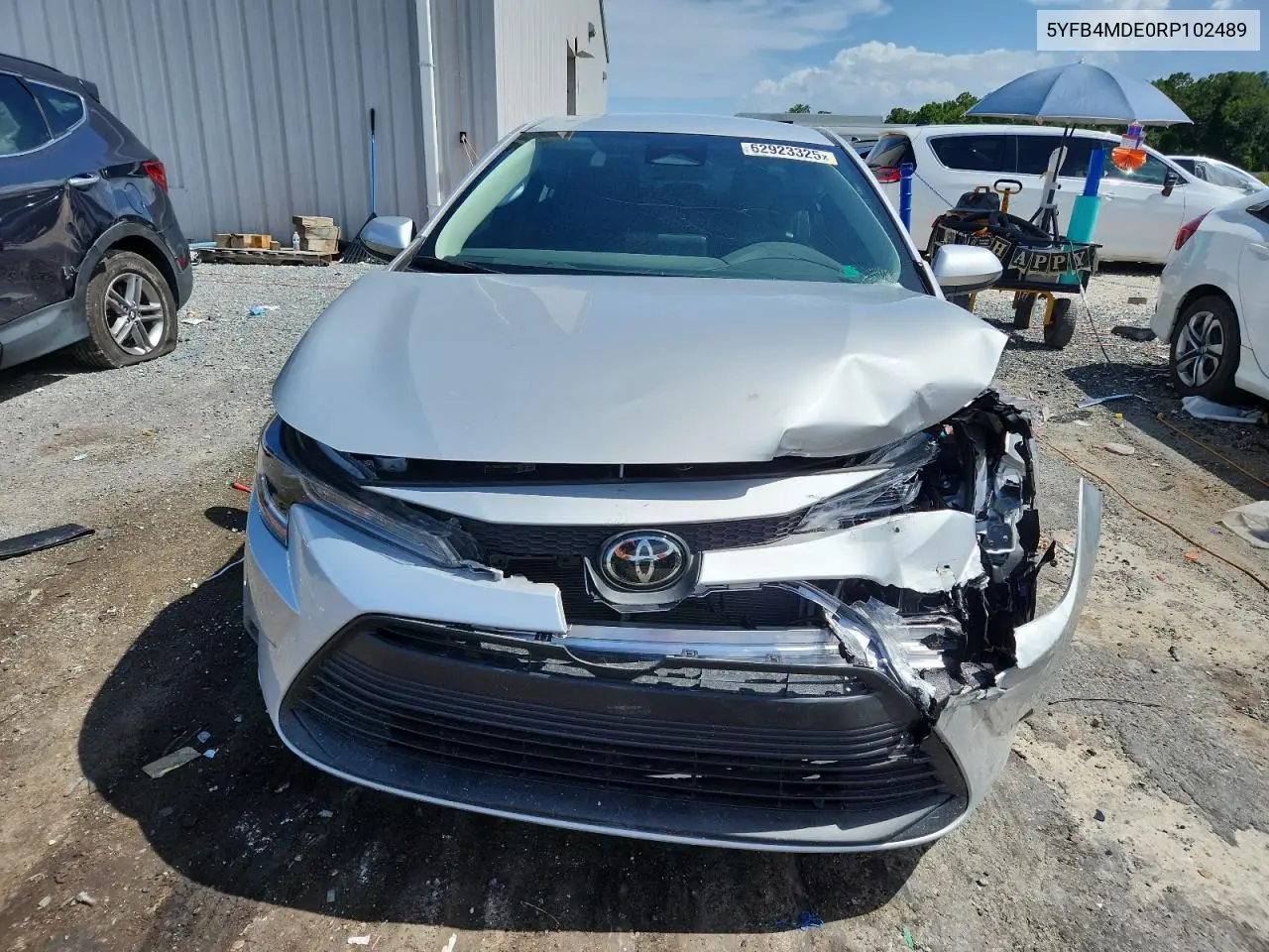 2024 Toyota Corolla Le VIN: 5YFB4MDE0RP102489 Lot: 62923325