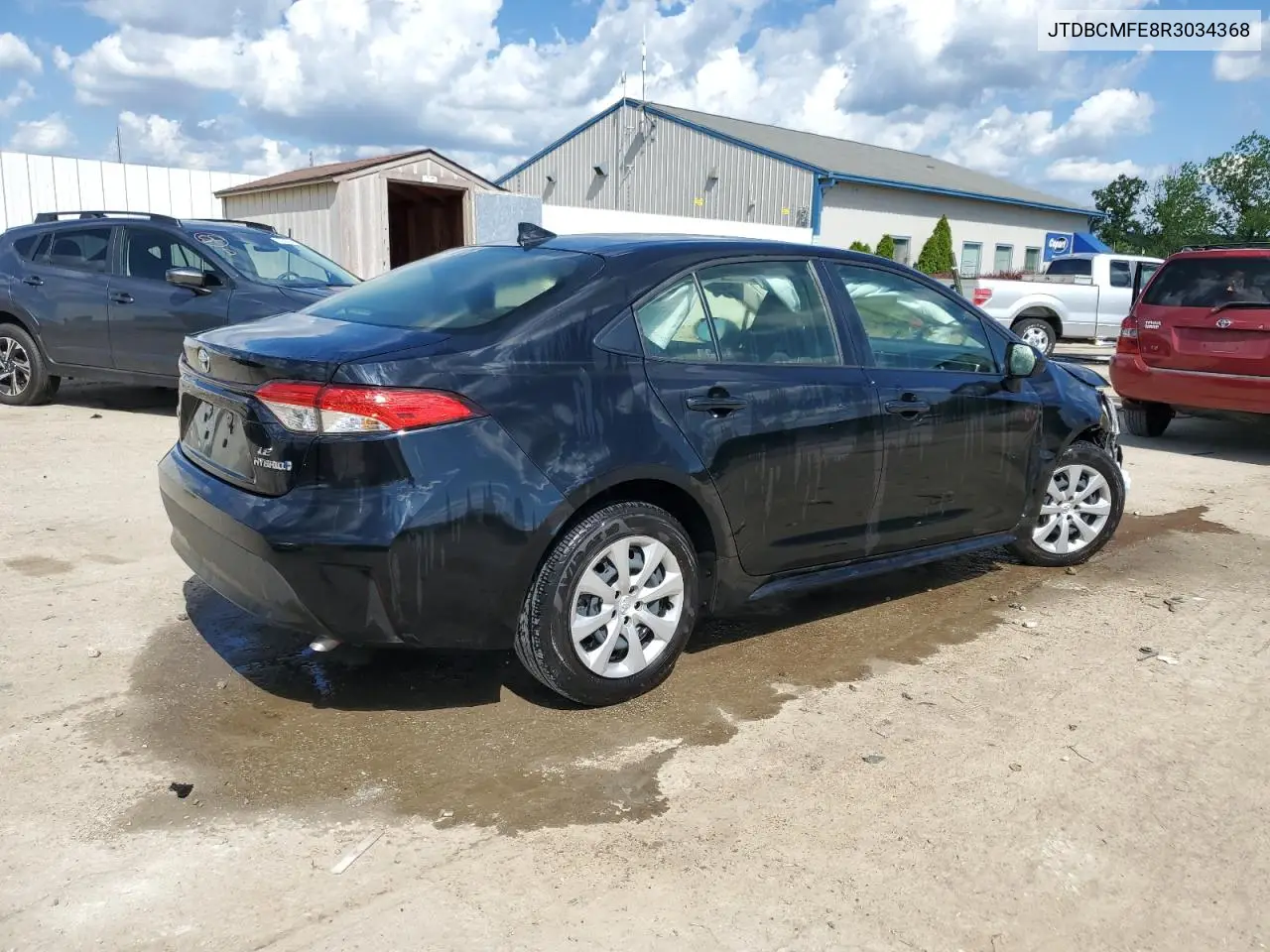 2024 Toyota Corolla Le VIN: JTDBCMFE8R3034368 Lot: 63247135