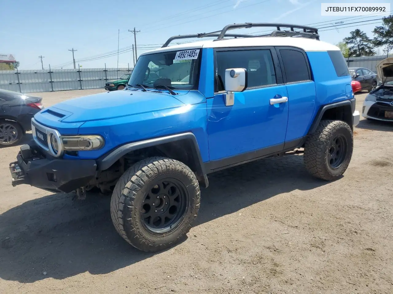 2007 Toyota Fj Cruiser VIN: JTEBU11FX70089992 Lot: 48921485