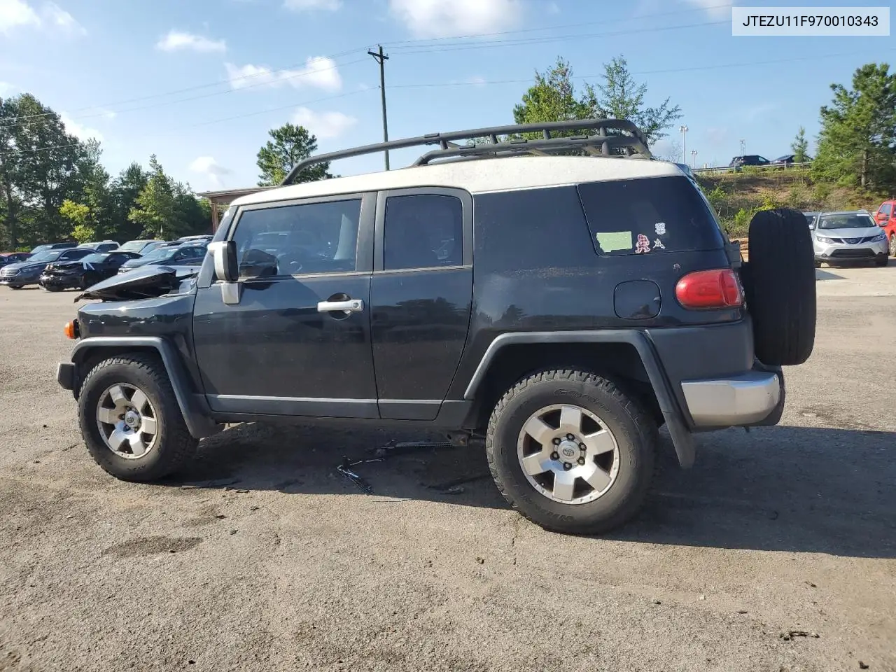 2007 Toyota Fj Cruiser VIN: JTEZU11F970010343 Lot: 60418915