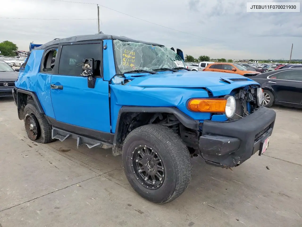 2007 Toyota Fj Cruiser VIN: JTEBU11F070021930 Lot: 60478125