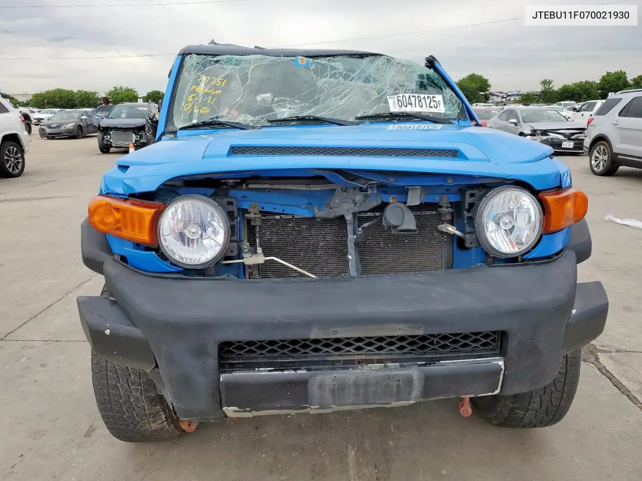 2007 Toyota Fj Cruiser VIN: JTEBU11F070021930 Lot: 60478125