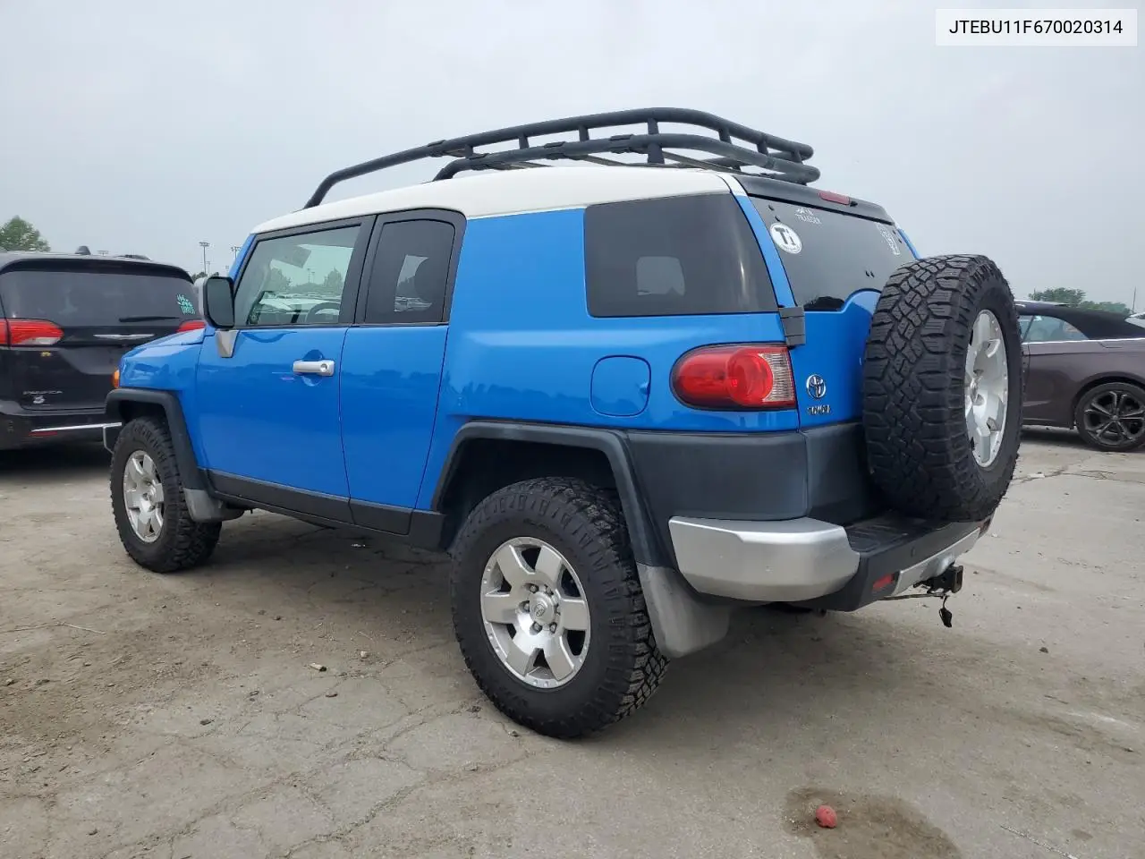 2007 Toyota Fj Cruiser VIN: JTEBU11F670020314 Lot: 60701635