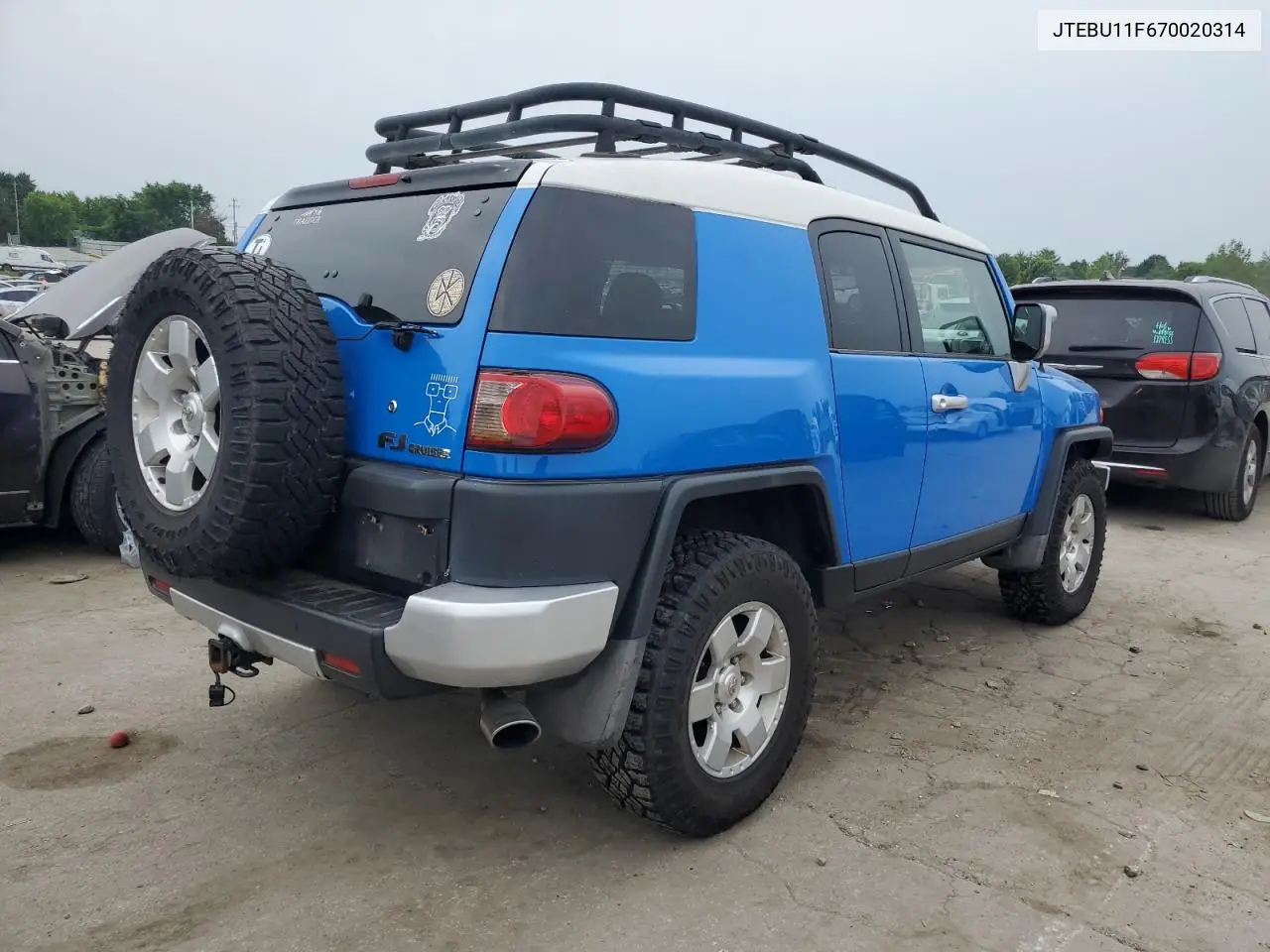 2007 Toyota Fj Cruiser VIN: JTEBU11F670020314 Lot: 60701635