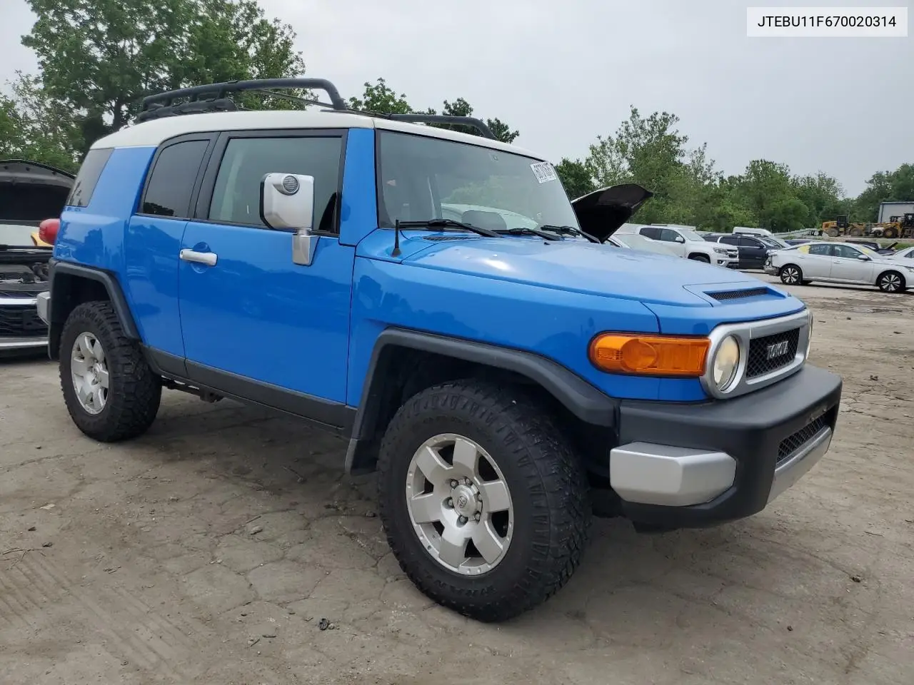 2007 Toyota Fj Cruiser VIN: JTEBU11F670020314 Lot: 60701635