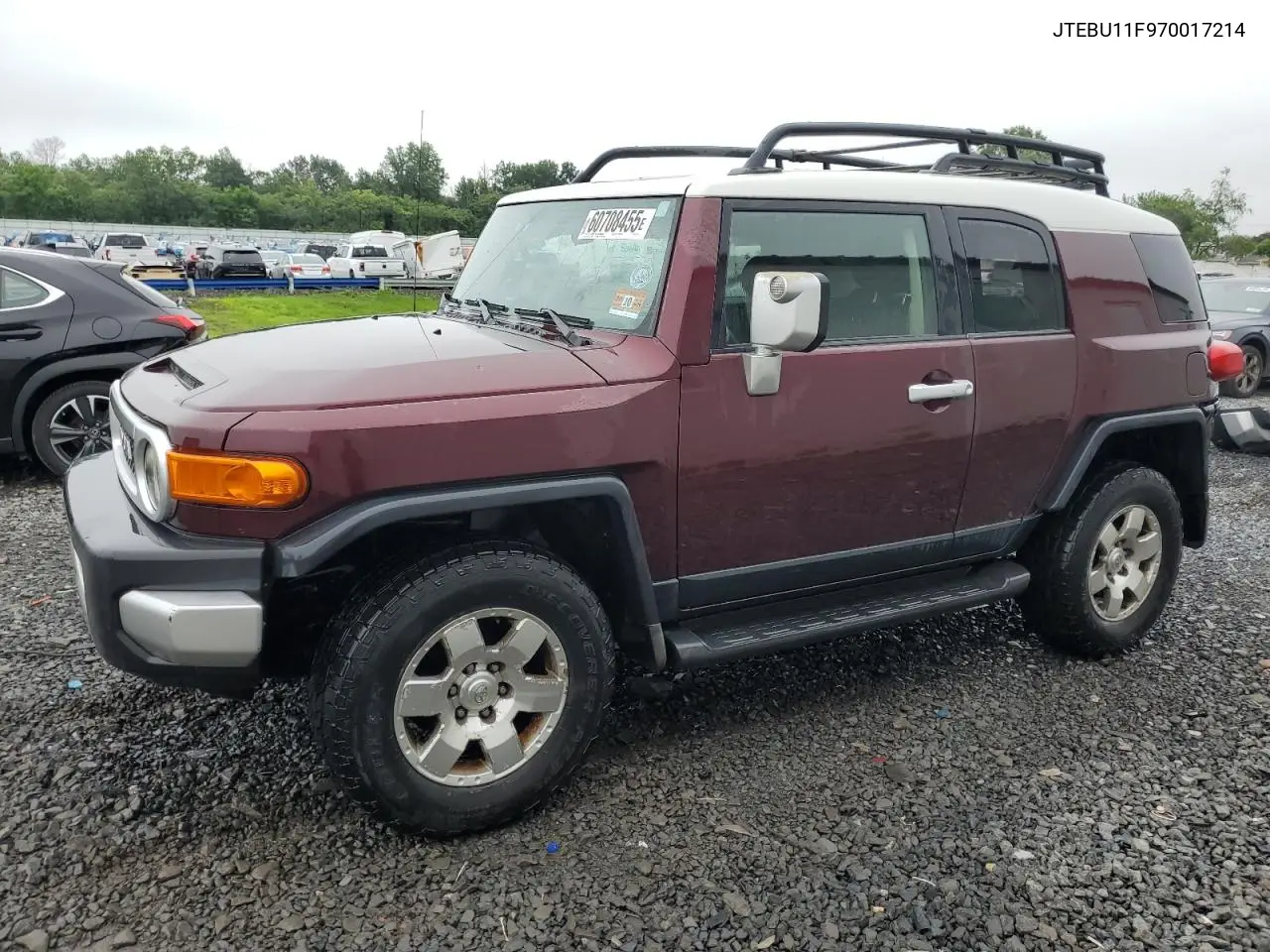2007 Toyota Fj Cruiser VIN: JTEBU11F970017214 Lot: 60708455