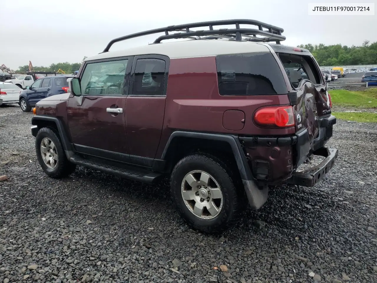 2007 Toyota Fj Cruiser VIN: JTEBU11F970017214 Lot: 60708455