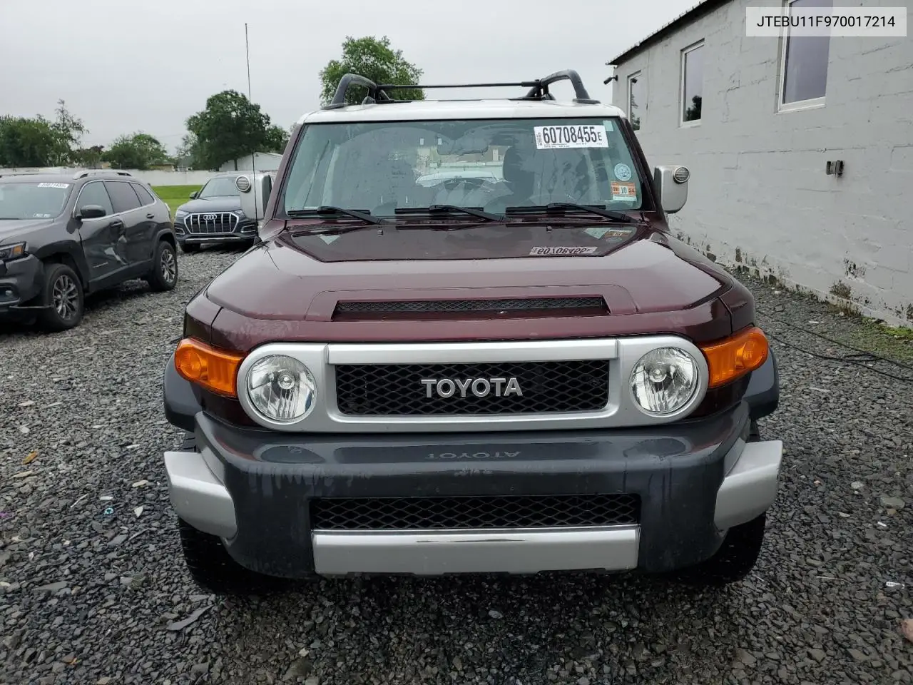 2007 Toyota Fj Cruiser VIN: JTEBU11F970017214 Lot: 60708455