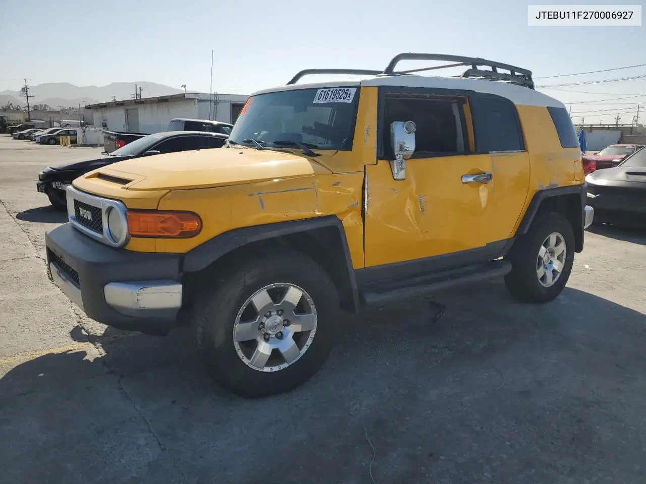 2007 Toyota Fj Cruiser VIN: JTEBU11F270006927 Lot: 61619525