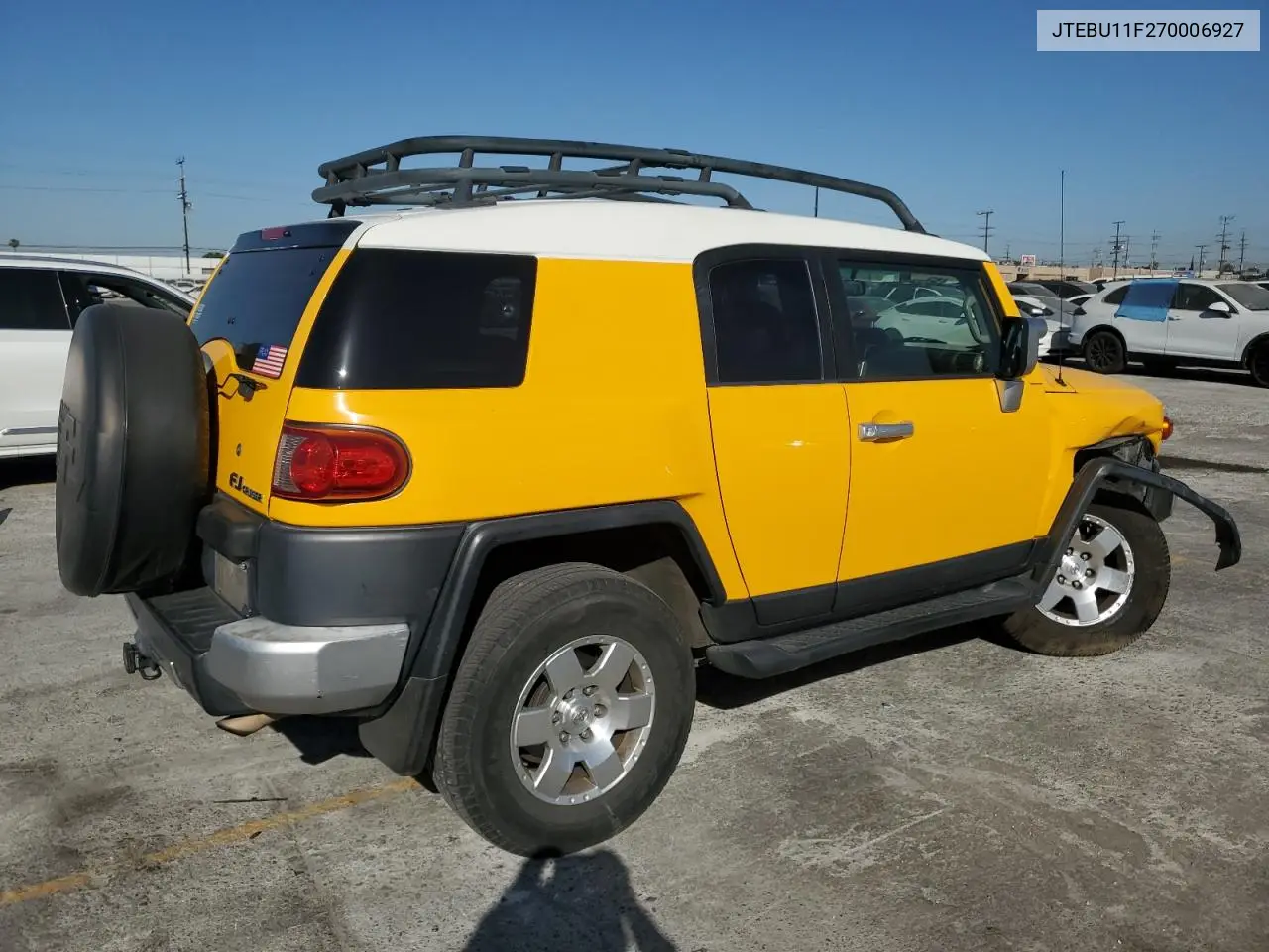 2007 Toyota Fj Cruiser VIN: JTEBU11F270006927 Lot: 61619525