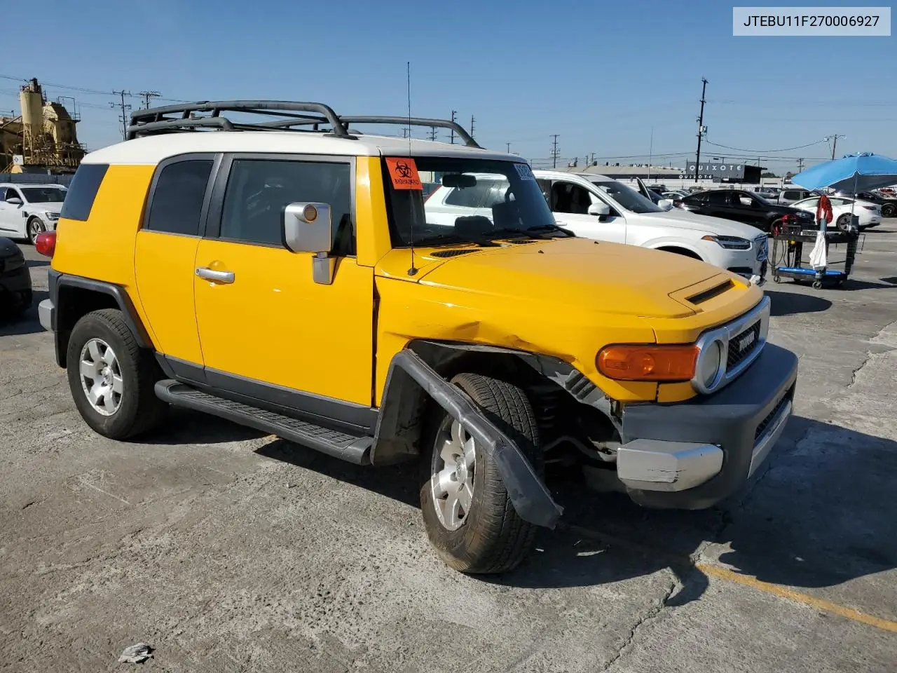 2007 Toyota Fj Cruiser VIN: JTEBU11F270006927 Lot: 61619525