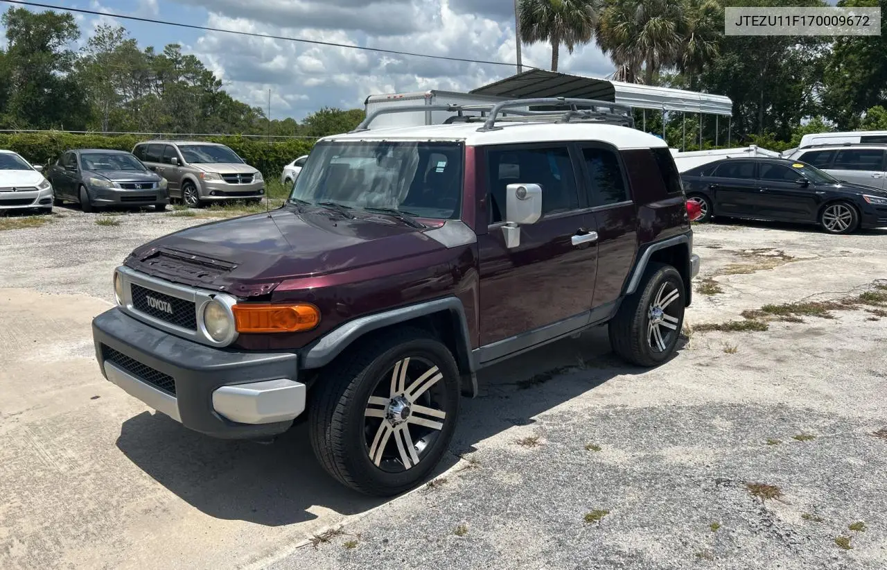 2007 Toyota Fj Cruiser VIN: JTEZU11F170009672 Lot: 61978025