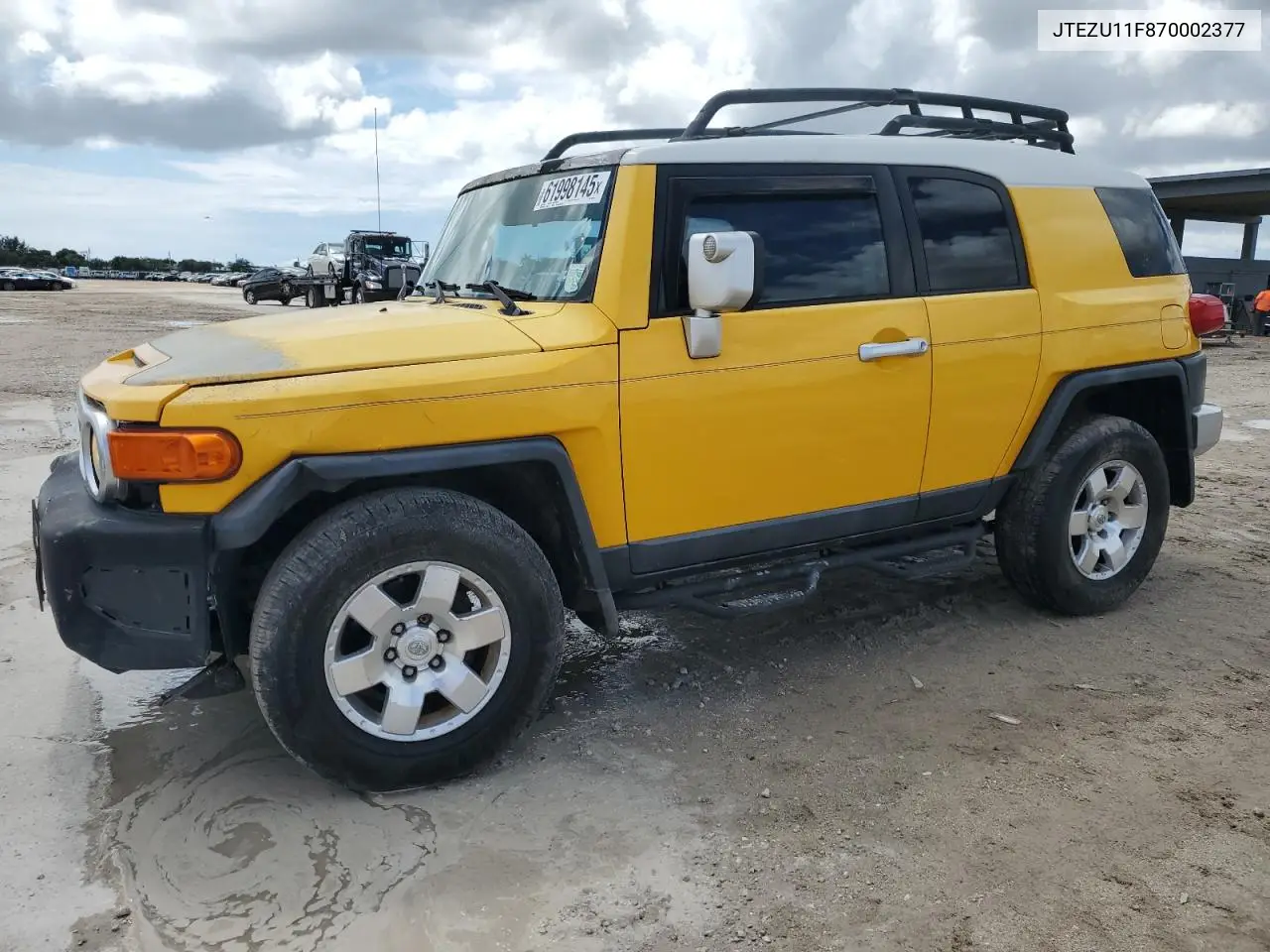 2007 Toyota Fj Cruiser VIN: JTEZU11F870002377 Lot: 61998145