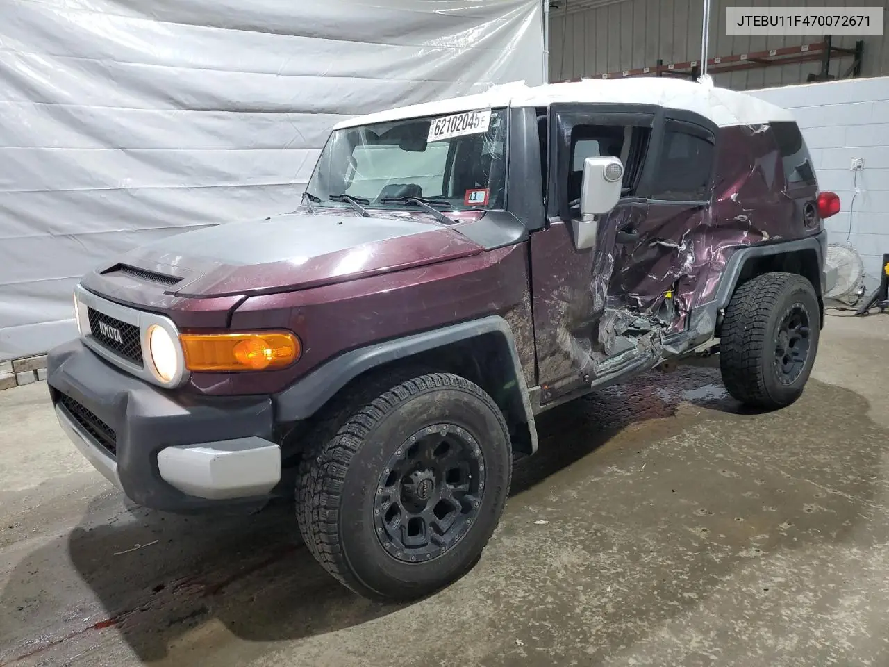2007 Toyota Fj Cruiser VIN: JTEBU11F470072671 Lot: 62102045